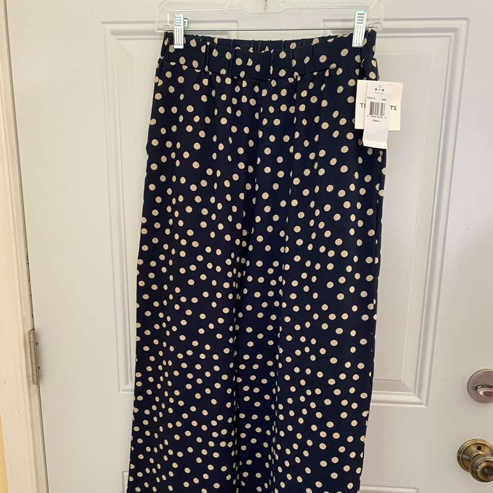 NWT Three Dots wide leg crop size small